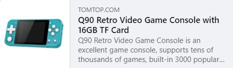 Q90 Retro Video Oyunu Fiyatı: 26,99 $